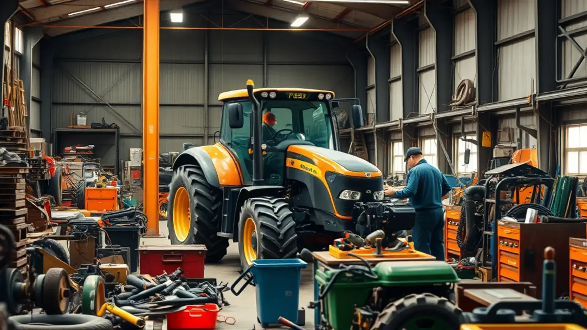 Farm equipment repair workshop